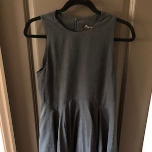 Grey Suede Flowy Dress